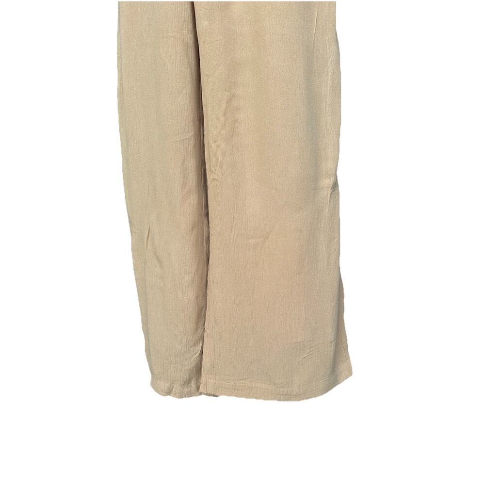 Babaton Viscose Wide Leg Pants Women's Size Small Beige Flowy Boho Minimalist - Picture 3 of 10